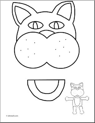 Paper Bag Puppet: Animals – Cat – Abcteach