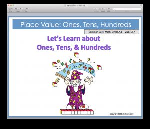 PowerPoint: Place Value: Base Ten; Ones, Tens, and Hundreds (elem)