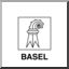 Clip Art: Flags: Basel-Landschaft (coloring page)