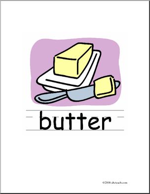 Clip Art: Basic Words: Butter Color (poster)