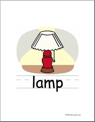 Clip Art: Basic Words: Lamp Color (poster)