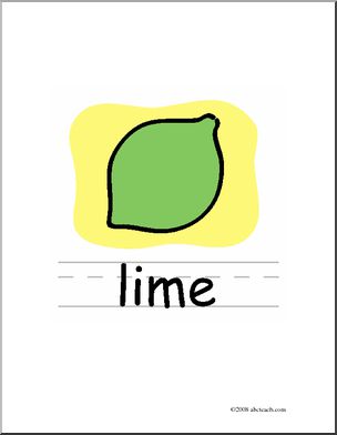 Clip Art: Basic Words: Lime Color (poster)