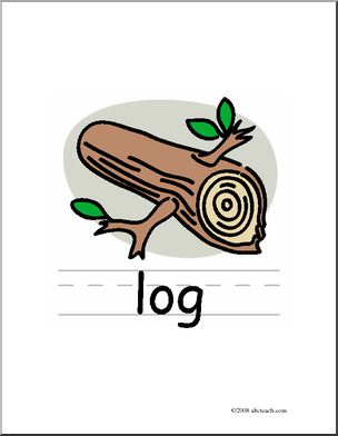 Clip Art: Basic Words: Log Color (poster)
