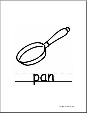 Clip Art: Basic Words: Pan B/W (poster)