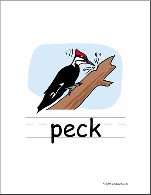 Clip Art: Basic Words: Peck Color (poster) – Abcteach