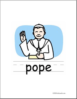 Clip Art: Basic Words: Pope Color (poster)