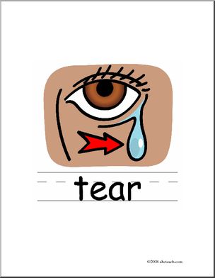 Clip Art: Basic Words: Tear2 Color (poster)