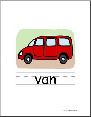 Clip Art: Basic Words: Van Color (poster)
