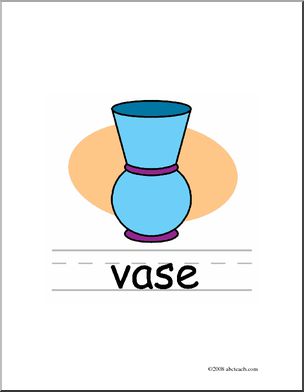 Clip Art: Basic Words: Vase Color (poster)