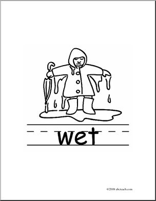 Clip Art: Basic Words: Wet B/W (poster)