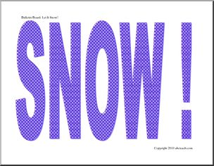 Bulletin Board: Let it Snow! (color) (prek/elem)