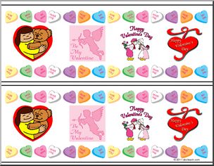 Bulletin Board: Valentine Day Straight Border (color) – Abcteach