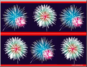 Bulletin Board: Fireworks U.S. Independence Day (color)