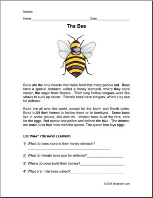 Bees – Page 2 – Abcteach