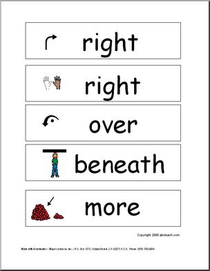 Beginning Math Vocabulary (with pictures) Word Wall