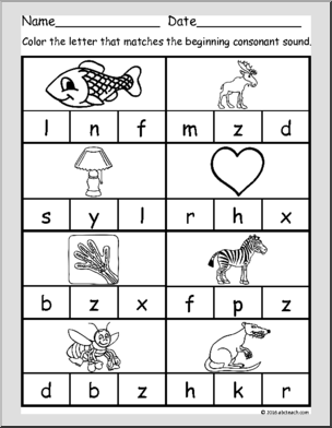 Consonant Sounds – Abcteach