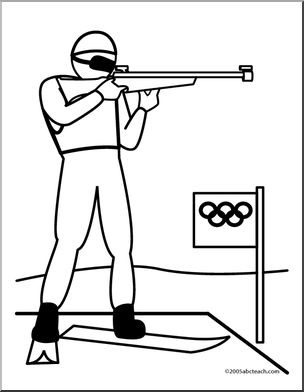 Coloring Page: Olympics – Biathlon
