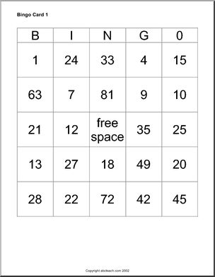 Bingo Cards Set 1