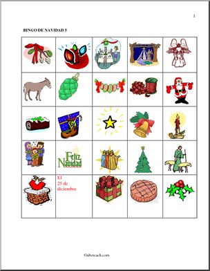 Bingo de Navidad: Tarjeta 5