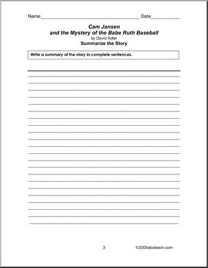 Cam Jansen and the Mystery of the Babe Ruth Baseball (elementary)’ Book
