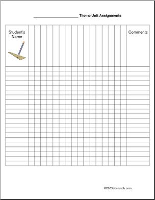 Assignment Forms: Blank Theme (all ages)