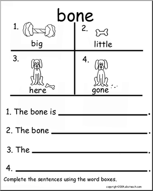 Beginning Writing Practice, Set 3a (bone)
