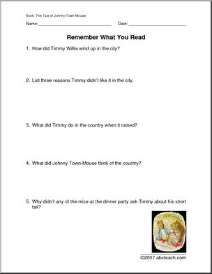 The Tale of Johnny Country-mouse (elem) Book