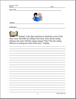 Fiction (elementary) Book Report