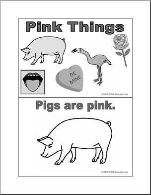 Coloring Pages: Pink Things (Booklet) -b/w