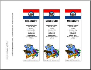 Bookmark: U.S. States – Missouri – Abcteach