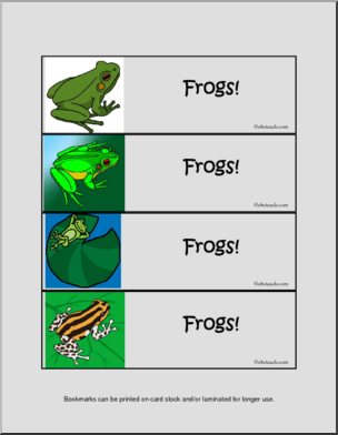 Bookmarks: Frogs (color)