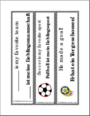 Bookmarks: German — Football theme (3)