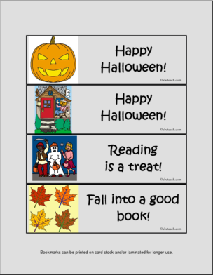 Bookmarks: October (color) – Abcteach