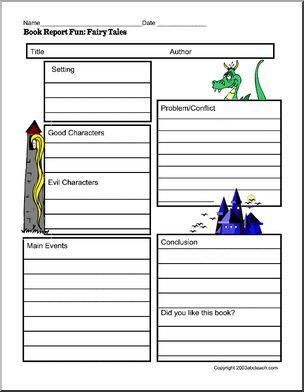 Fairy Tale 1 Book Report Form