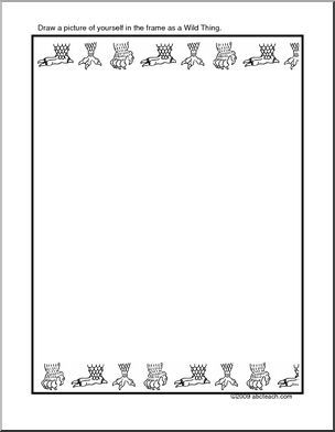 Where the Wild Things Are (blank) Border Paper