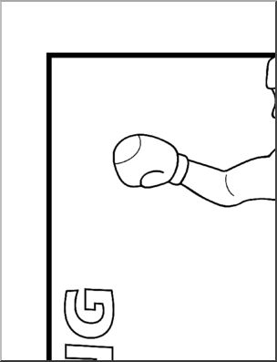 Large Poster: Sports – Boxing (b/w) – Abcteach