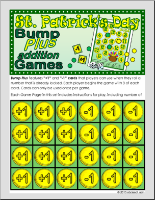 St. Patrick’s Day: Math: Bump Plus – Addition Set