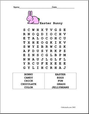Word Search: Easter Bunny