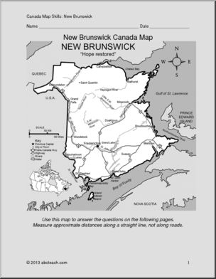 Map Skills: New Brunswick, Canada (with map)