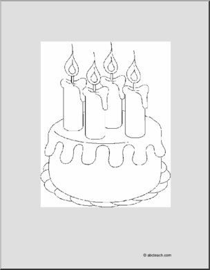 Coloring Page: Cake