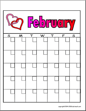 Calendar: February Abcteach