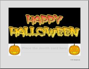 Calendar: Halloween Header (color)