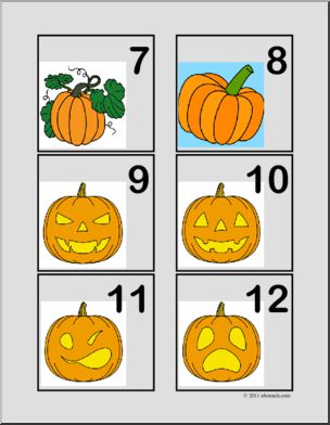Calendar: Patterned Pumpkin Theme Set (days)