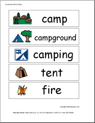 Word Wall: Camp (pictures)