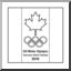 Clip Art: Winter Olympics Canada 1 (coloring page)