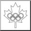 Clip Art: Winter Olympics Canada 2 (coloring page)