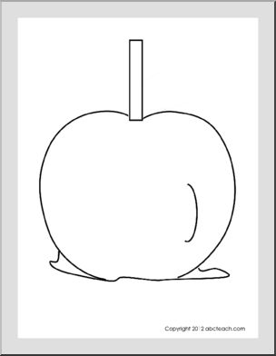 Coloring Page: Toffee Apple