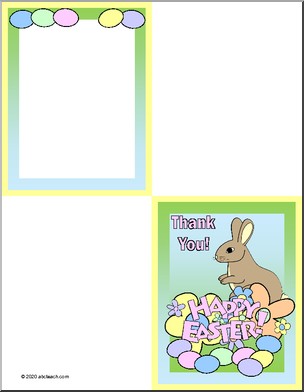Easter-Themed Thank You Card