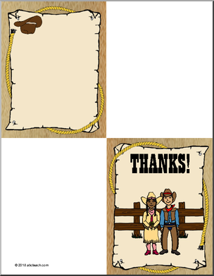 Western-Themed Thank You Card
