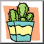 Clip Art: Cartoon Cactus, Cereus (color)
